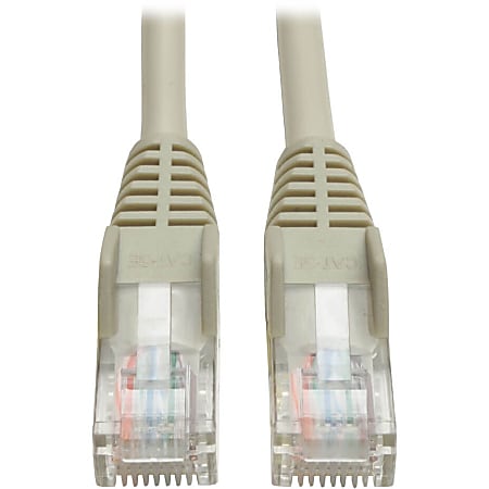 Eaton Tripp Lite Series Cat5e 350 MHz Snagless Molded (UTP) Ethernet Cable (RJ45 M/M), PoE - Gray, 150 ft. (45.72 m) - 150ft - 2 x RJ-45 Male - Gray