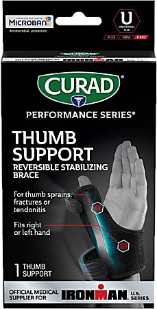 CURAD® Performance Series Reversible Thumb Support, Universal, Black