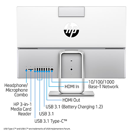 HP Pavilion 24 x030 All In One PC 23.8 Full HD Touch Screen Intel