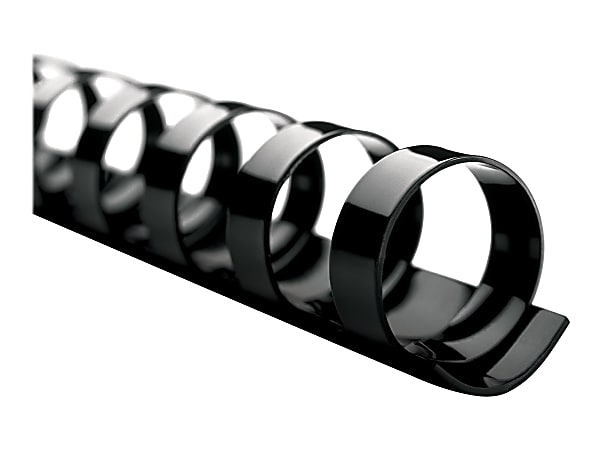 GBC® CombBind™ 19-Ring Binding Spines, 3/4" Capacity (150 Sheets), Black, Box Of 100