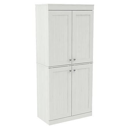 Inval® Kitchen Buffet Cabinet, 4 Doors, 70-1/2"H x 31-1/2"W x 16-3/8"D, Washed Oak