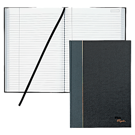 TOPS® Royale Casebound Notebook, 8 1/4" x 11 3/4", Legal Ruled, 96 Sheets, Gray