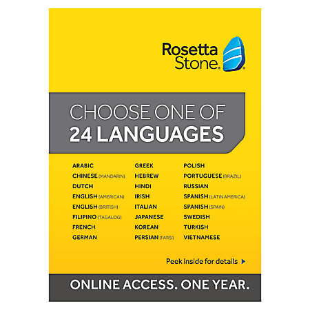 Rosetta Stone TOTALe Language Learning Software With 12 Months Online Access, For PC And Mac, Traditional Disc