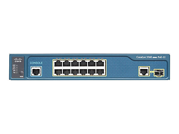 Cisco 3560CX-12PC-S Layer 3 Switch - 12 Ports - Manageable - 10/100/1000Base-T, 1000Base-X - 3 Layer Supported - WSC3560CX12PCS