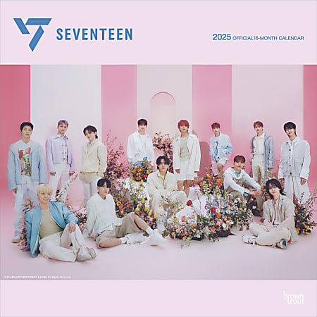 2025 BrownTrout Seventeen OFFICIAL Monthly Plastic-Free Square Wall Calendar, 12" x 12", Entertainment, January to December 2025, 9781975483180