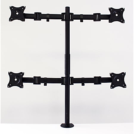 Lorell Mounting Arm for Monitor - Black - 4 Display(s) Supported - 27" Screen Support - 68 lb Load Capacity - 1 Each