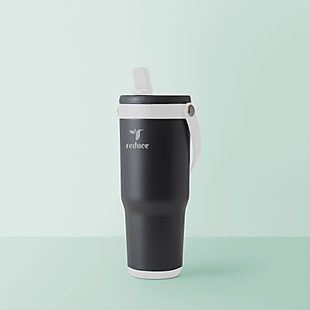 Base Brands Spill-Proof Tumbler With Handle, 24 Oz, Black