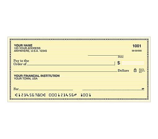 Custom Personal Single Checks, Traditional, Box Of 60 Checks