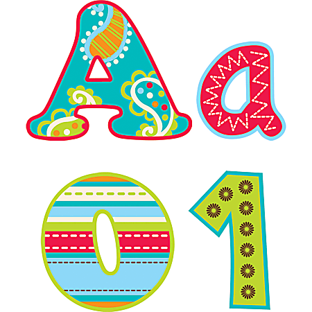 Creative Teaching Press 4" Designer Letters, Dots On Turquoise
