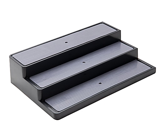 Mind Reader 3-Tier Spice Storage Shelf, Black