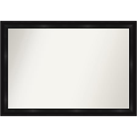 Amanti Art Narrow Non-Beveled Rectangle Framed Bathroom Wall Mirror, 28” x 40”, Grand Black