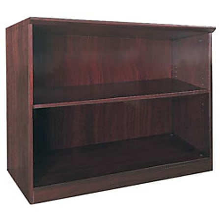 Mayline® Group Corsica 2-Shelf Bookcase, Mahogany