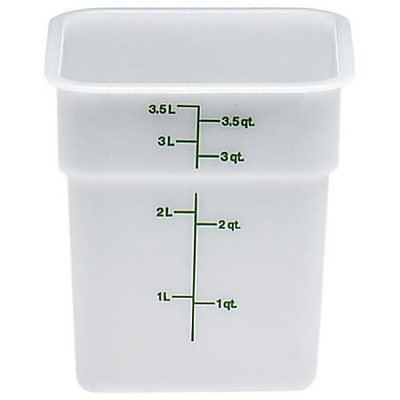 Cambro CamSquare Food Storage Container, 4 Qt, White