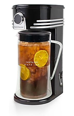 Nostalgia Electrics Ice Brew 12-Cup Tea And Coffee Maker, Black