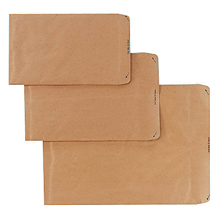 Office Depot® Brand Self-Sealing Padded Mailers, #4, 9 1/2" x 13 7/8", 100% Recycled, Brown, Box Of 100