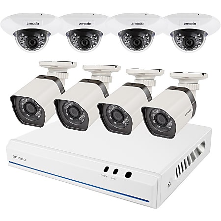 Zmodo 8 Channel 720p NVR system with 8 HD Indoor/Outdoor IP Cameras & 2TB HDD