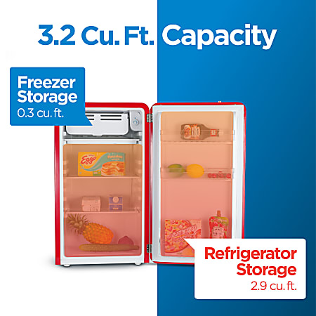 Commercial Cool Retro 3.2 Cu. ft. Refrigerator with Freezer, White