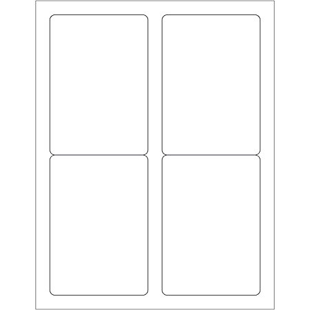 Tape Logic® Inkjet/Laser Labels, LL119, Rectangle, 3 1/2" x 5", White, Case Of 400