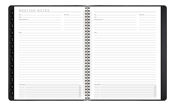 AT-A-GLANCE® Contemporary Monthly Planner, 7" x 8-3/4", Black, January to December 2020