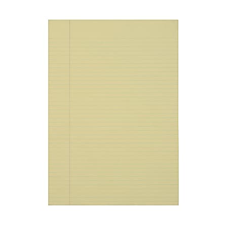 Glued Writing Pads By SKILCRAFT®, 8 1/2" x 14", Yellow, Legal Ruled Both Sides, Pack Of 12 (AbilityOne 7530-01-124-7632)