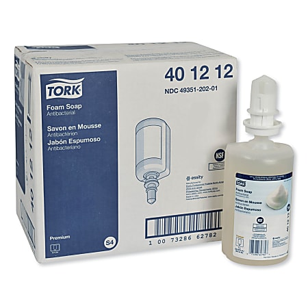 Tork Premium Antibacterial Soap, Unscented, 1 Liter, Case Of 6 Bottles