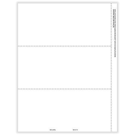 ComplyRight® 1099-NEC Tax Forms, Blank, Recipient Copy B/C, C Backer Information, 3-Up, Laser, 8-1/2" x 11", Pack Of 50 Forms