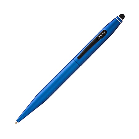 Cross® Tech2™ Ballpoint Pen With Stylus, Medium Point, 1.0mm, Blue Barrel, Black Ink