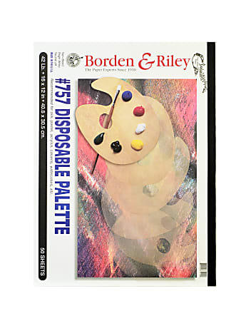 Borden & Riley #757 Disposable Palette Pads, 12" x 16", 50 Sheets Per Pad, Pack Of 2 Pads