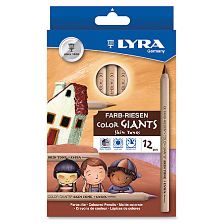 Lyra Color-Giants Skin Tone Colored Pencils - 6.3 mm Lead Diameter - Assorted Lead - 12 / Pack Lyra Color-Giants Skin Tone Colored Pencils - 6.3 mm Lead Diameter - Assorted Lead - 12 / Pack