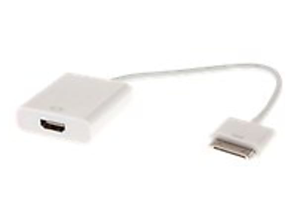 4XEM 30-Pin To HDMI Adapter For Apple® iPhone/iPad/iPod, White