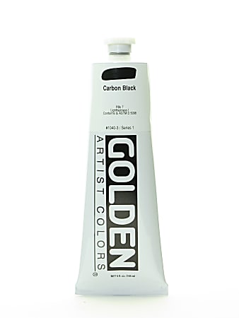 Golden Heavy Body Acrylic Paint, 5 Oz, Carbon Black