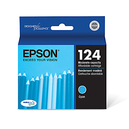 Epson® 124 DuraBrite® Ultra Cyan Ink Cartridge, T124220