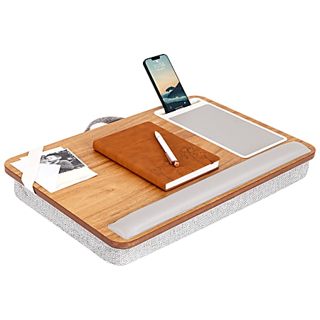 Rossie Home® Premium Lap Desk, 3”H x 21-1/8”W x 3”D, Natural Acacia