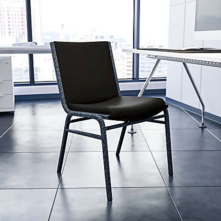 Flash Furniture HERCULES Series Heavy Duty Stack Chair BlackSilver
