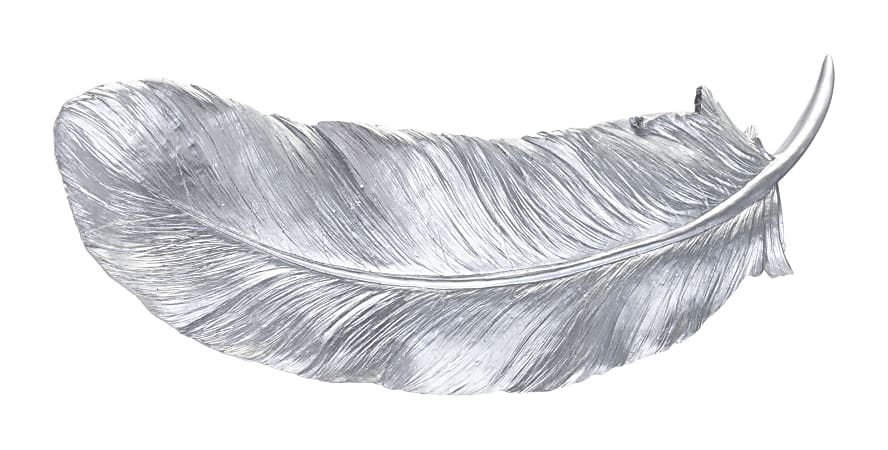 Zuo Modern Pluma Wall Décor, 46 1/8" x 10 5/8", Silver