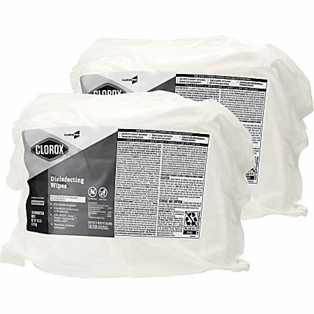 CloroxPro™ Disinfecting Wipes - Wipe - Fresh Scent - 7" Width x 7" Length - 700 / Pack - 2 / Carton - White