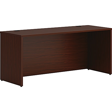 HON® Mod 66" Credenza Computer Desk Shell, Mahogany