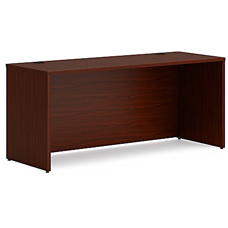 HON Mod 66 Credenza Computer Desk Shell Mahogany Office Depot
