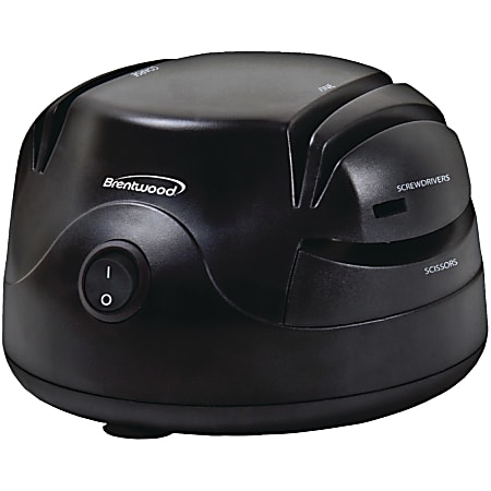 Brentwood Electric Knife & Tool Sharpener, 4" x 6", Silver/Black