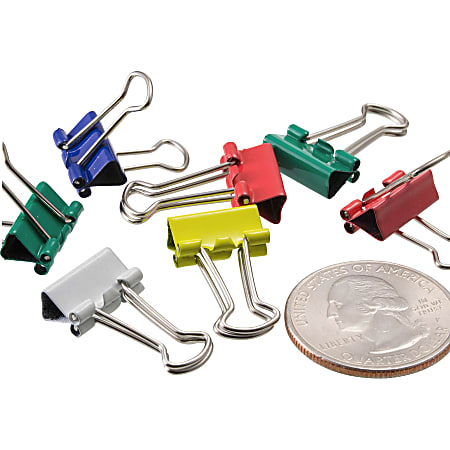 OIC Binder Clips Tub Mini Clips 916 Assorted Colors Pack Of 60