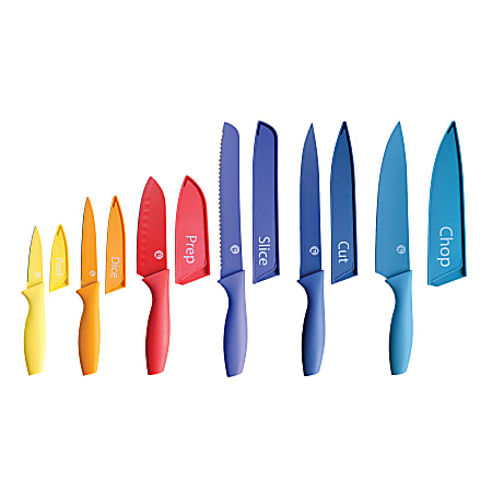 MasterChef 12-Piece Colored Knife Set, Multicolor