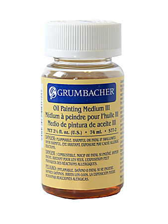 Grumbacher Oil Painting Medium III Paint Mediums, 2.5 Oz, Pack Of 2