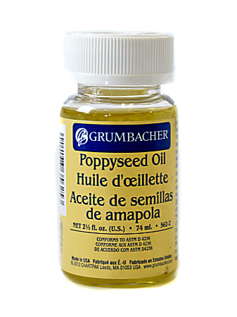 Grumbacher Poppyseed Oil, 2.5 Oz, Pack Of 2