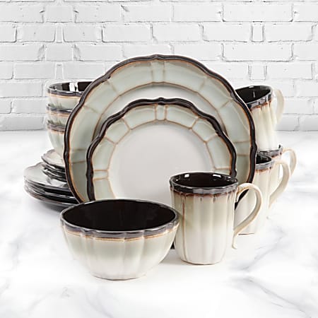 Gibson Elite Mableton 16 Piece Dinnerware Set Multicolor Office