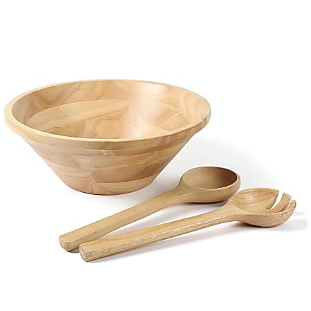 Martha Stewart Coban Salad Bowl and Servers - Thumbnail 5