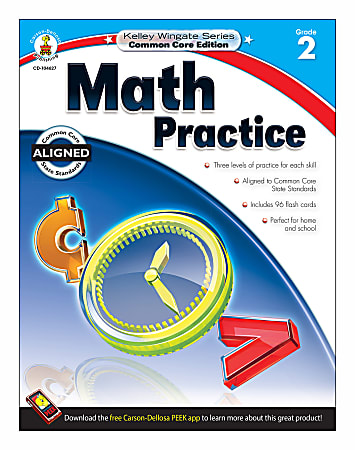 Carson-Dellosa Kelley Wingate Math Practice Workbook, Grade 2
