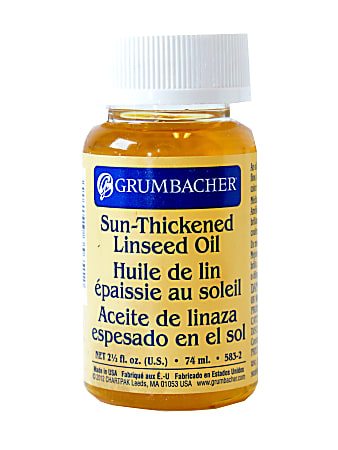 Grumbacher Sun-Thickened Linseed Oil, 2.5 Oz, Pack Of 2