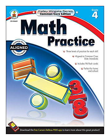 Carson-Dellosa Kelley Wingate Math Practice Workbook, Grade 4