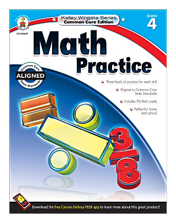 Carson-Dellosa Kelley Wingate Math Practice Workbook, Grade 4