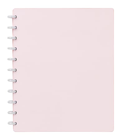 TUL® Discbound Notebook, Letter Size, Soft Touch Cover, Pink